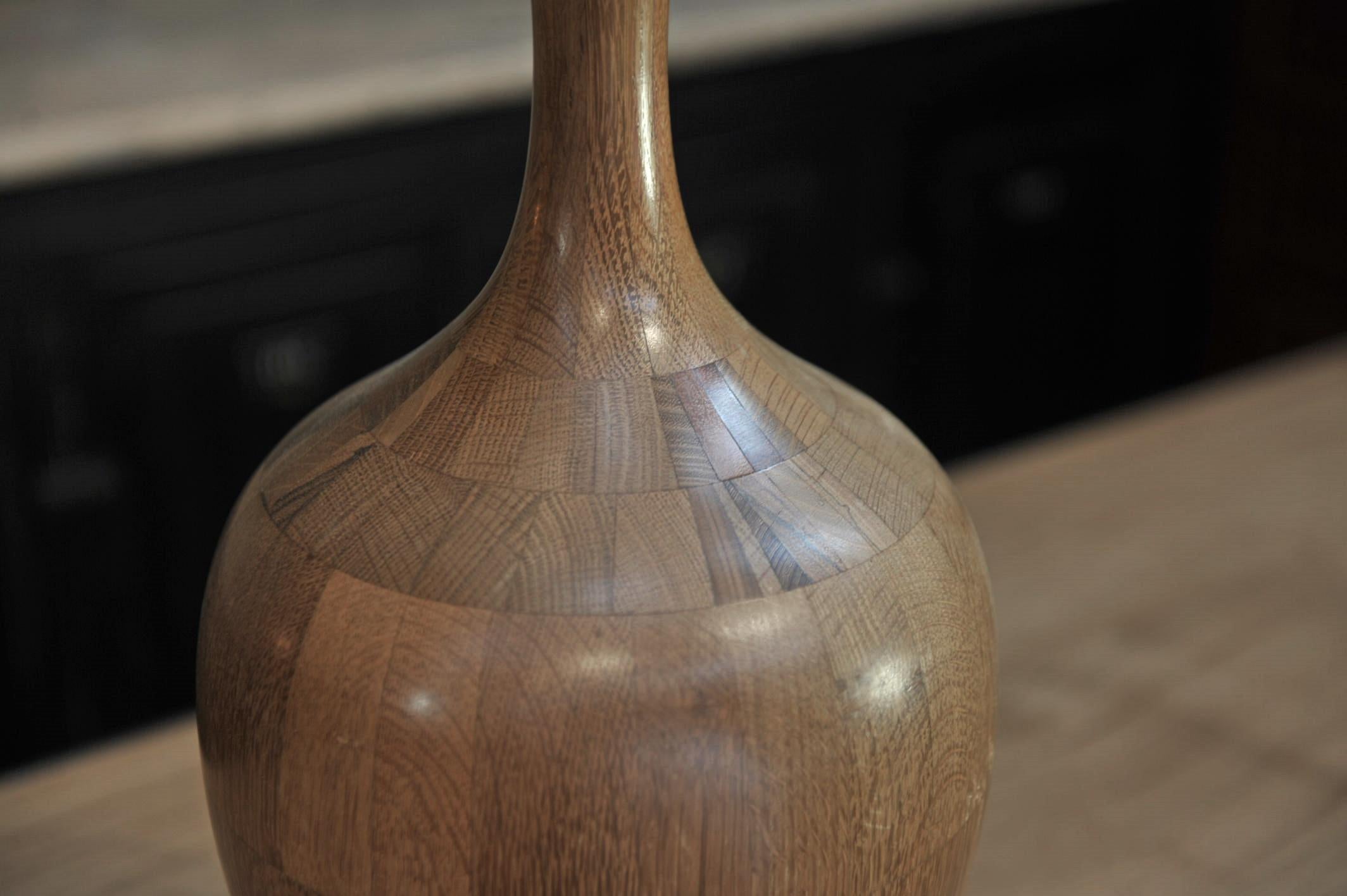 Set of Height Timber Vases, De Coene Frères, 1930s For Sale 6