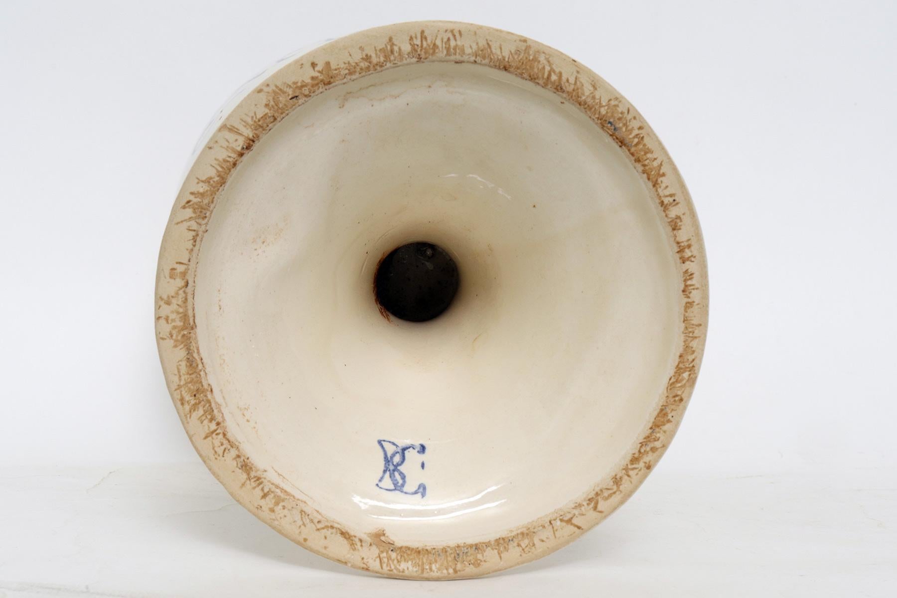 Set of herbalist pharmacy ceramic jars, Italy 1890. For Sale 3