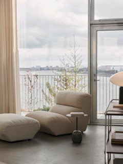 Set of Hi Lo Single Module & Pouf, Kvadrat/Cifrado 0121 Fabric, Anderssen & Voll