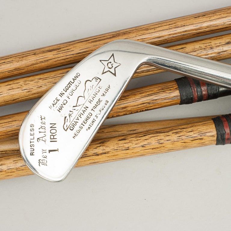 Set of Hickory Golf Clubs by Gibson of Kinghorn, Fife, Scotland at