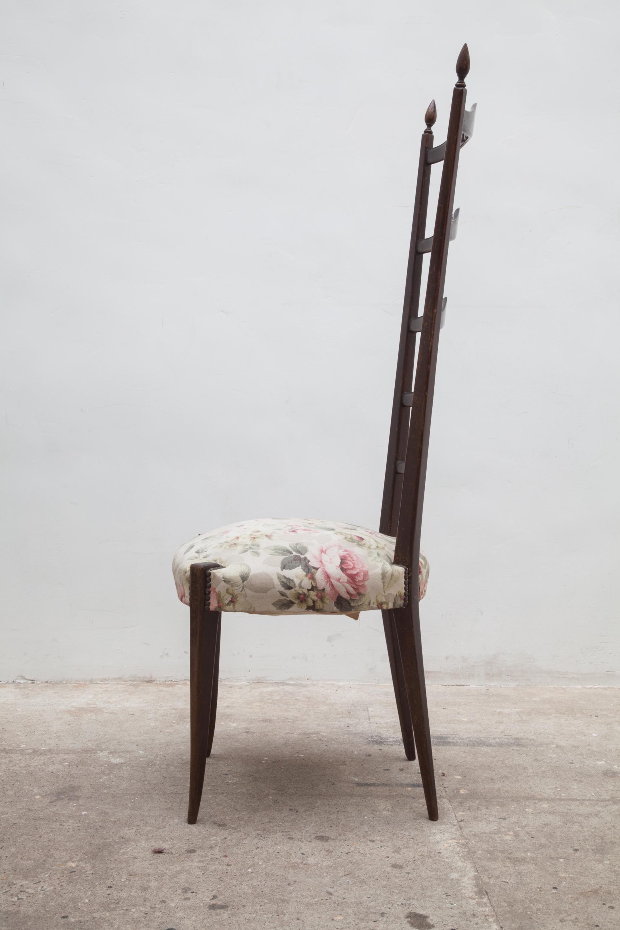 Italian Set of High Back Paolo Buffa Chiavari Chairs, Italy, 1950s For Sale