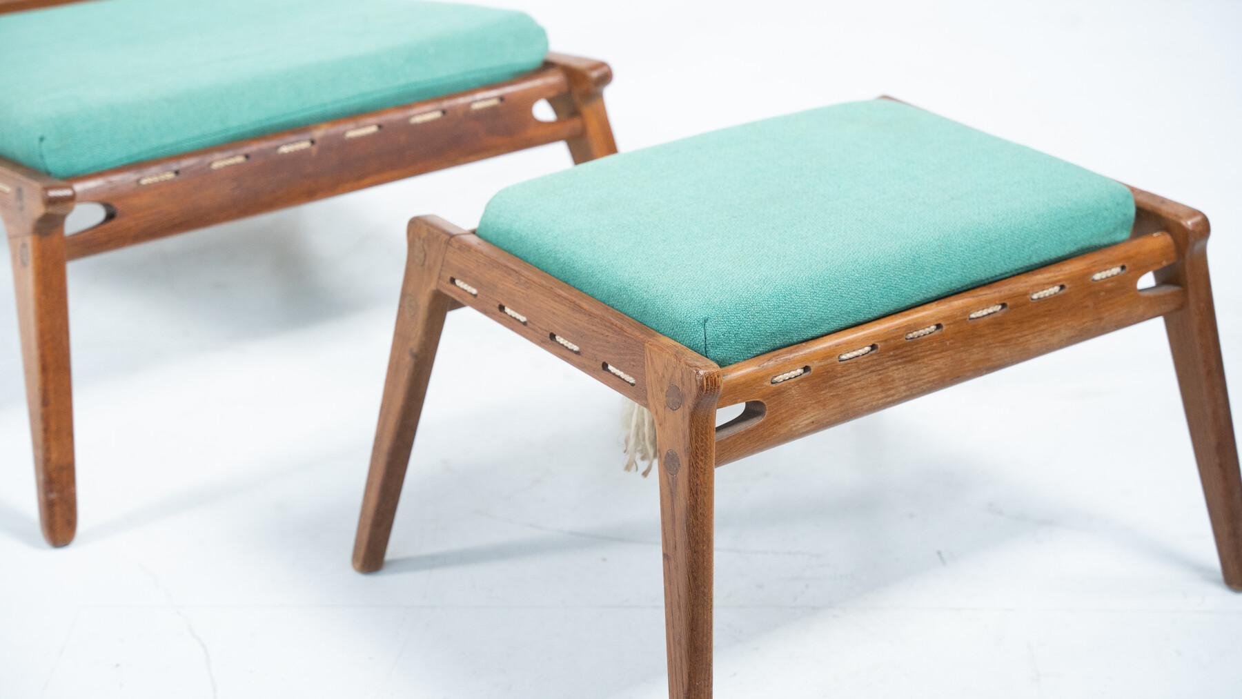 Mid-Century Modern Set of Hunting Chairs by Heinz Heger and Annaberg Buchholz, former GDR, 1960s For Sale