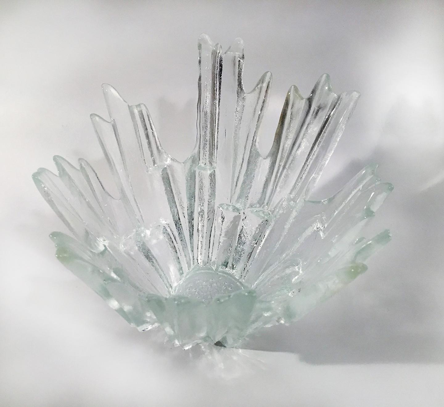 Set of Ice Glass Candleholders or Bowls Wirkkala for Humppila, 1960s 3