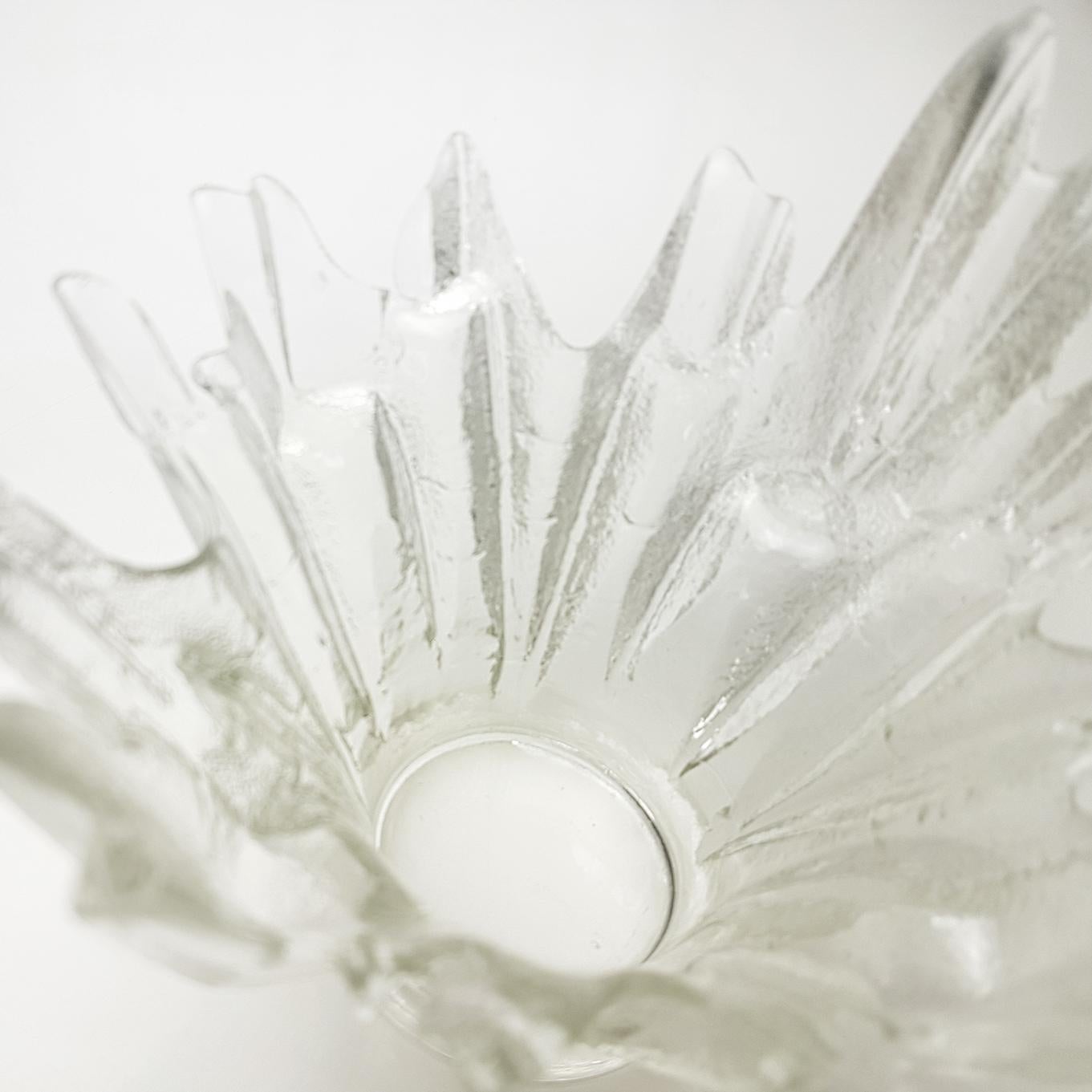 Set of Ice Glass Candleholders or Bowls Wirkkala for Humppila, 1960s 8