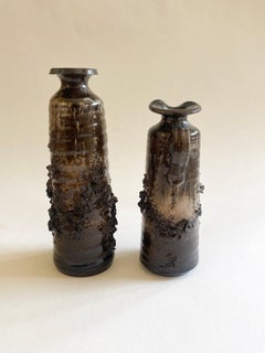 Juego de Jarrones de Cerámica de Lava Brutalista de Islandia por Ragnar Kjartansson de Glit, años 60