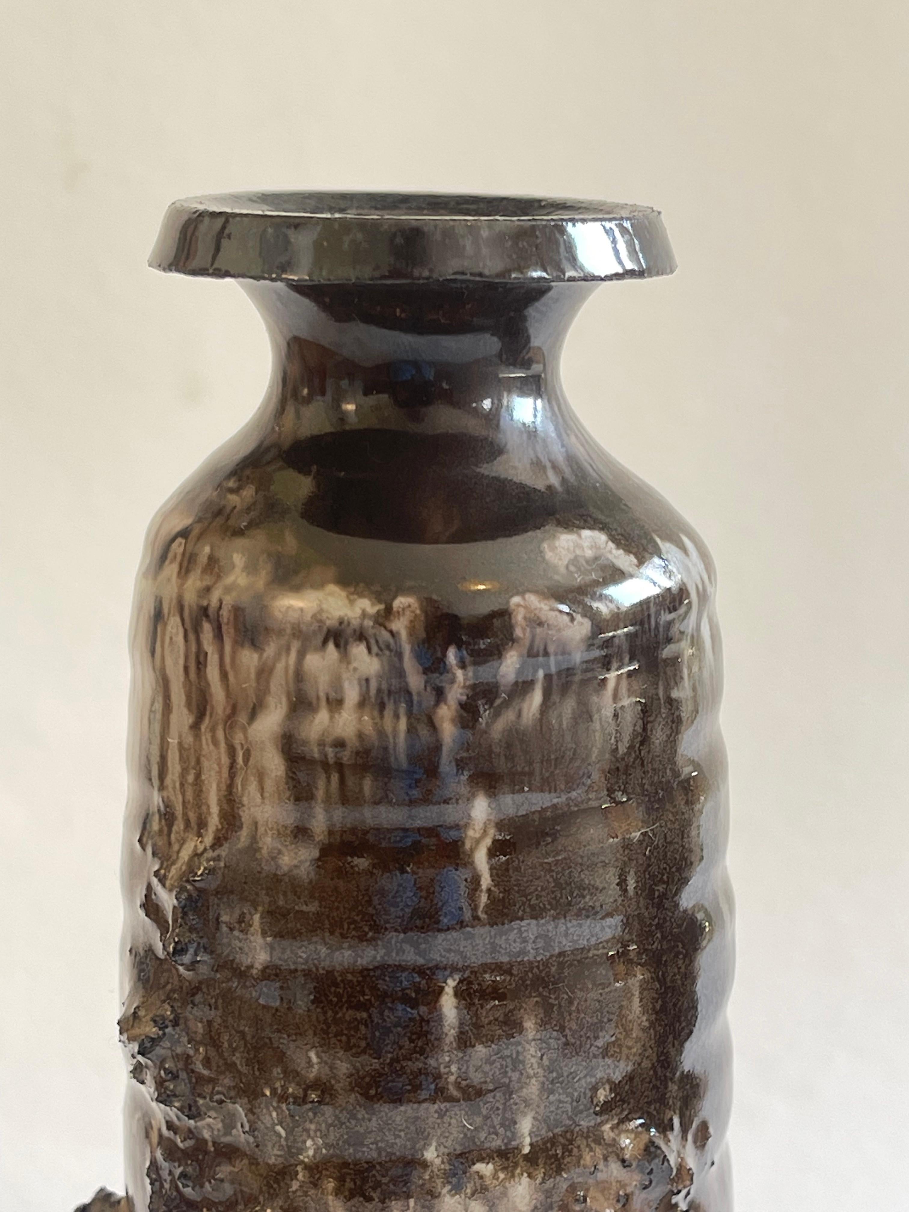 Hand-Crafted Set of Iceland Brutalist Lava Ceramic Vases by Ragnar Kjartansson of Glit, 1960s