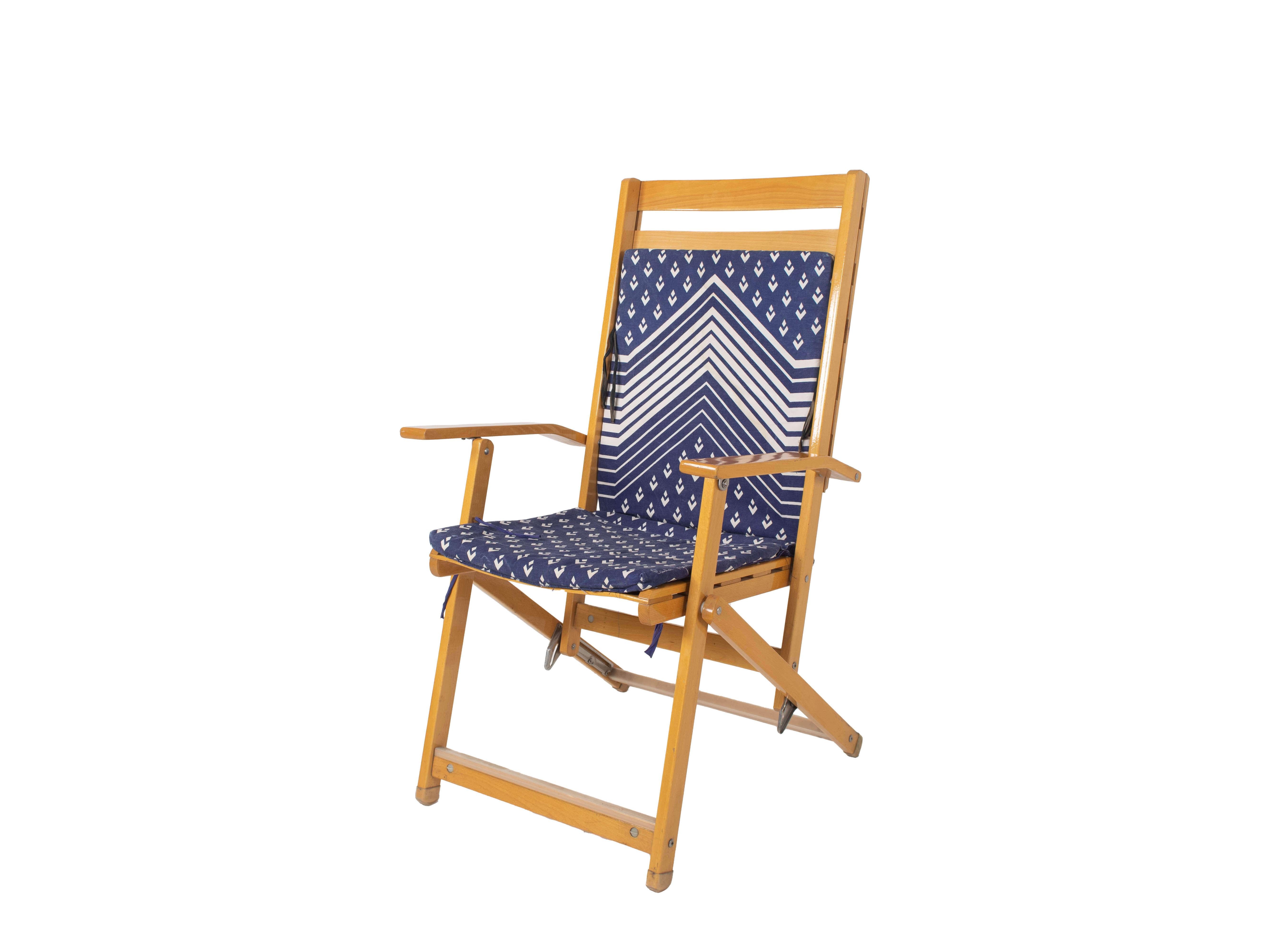 Mid-Century Modern Set of Ico Parisi Folding Deck Chairs for Reguitti, Italy 1970s For Sale