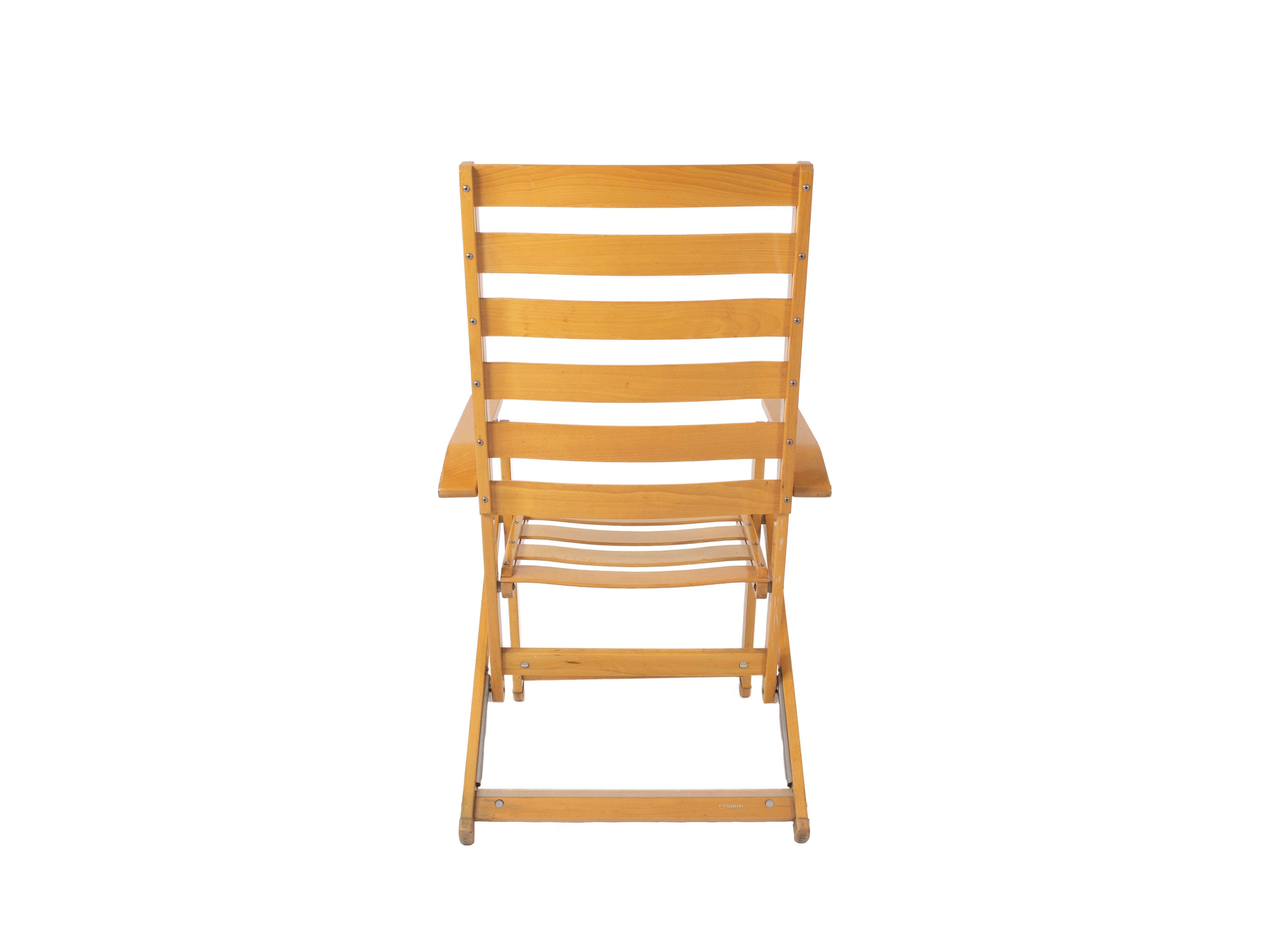 Hêtre Ensemble de chaises à baldaquin pliantes Ico Parisi pour Reguitti, Italie 1970 en vente