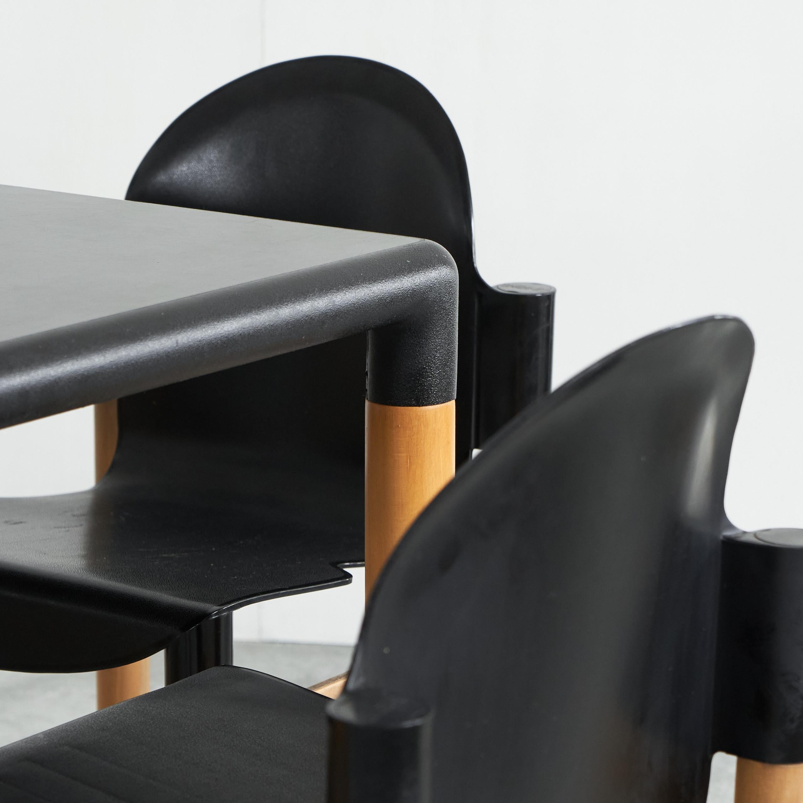 European Set of Iconic Gerd Lange 'Flex 2000' Chairs and Table for Thonet 1973 For Sale