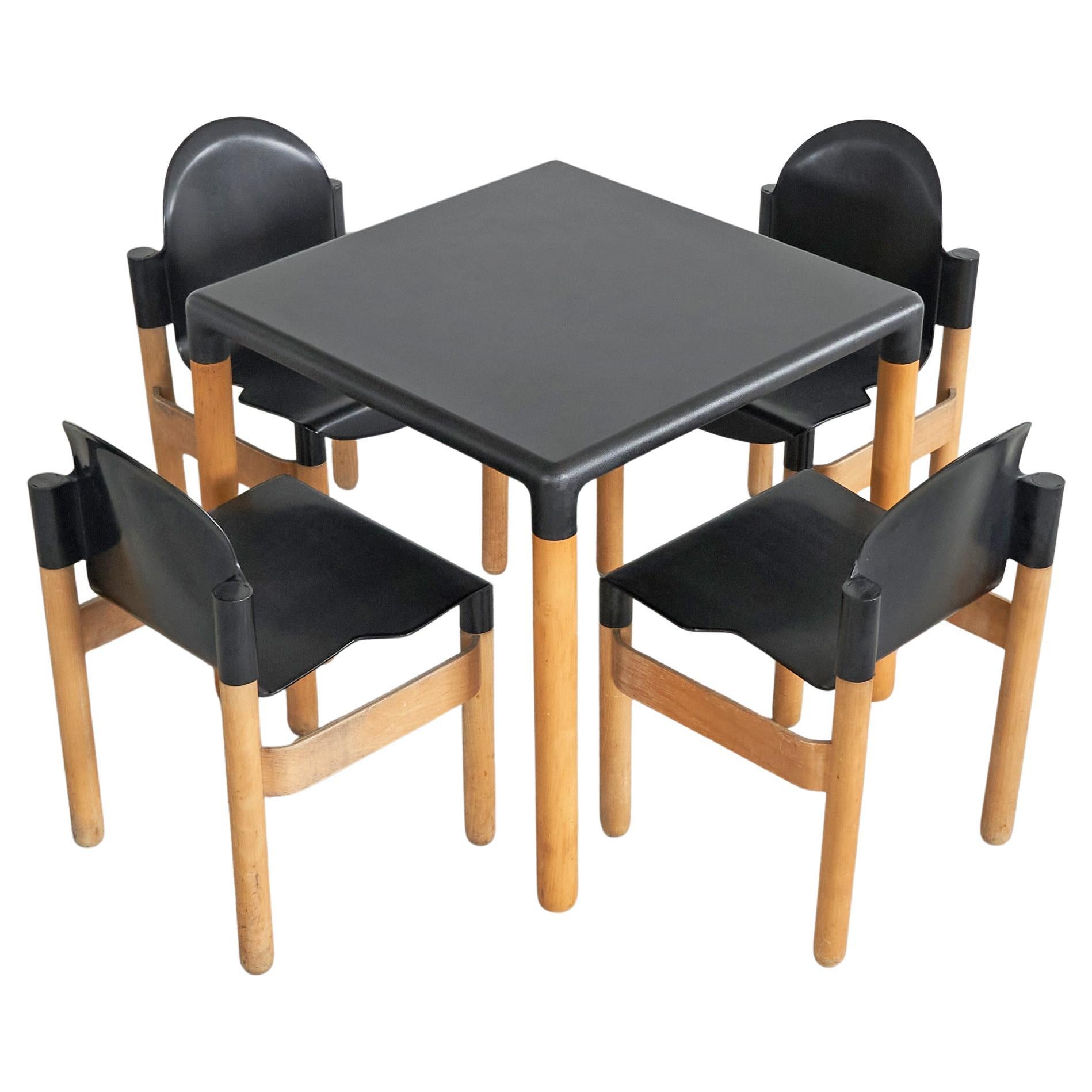 Conjunto de sillas y mesa "Flex 2000" de Gerd Lange para Thonet 1973