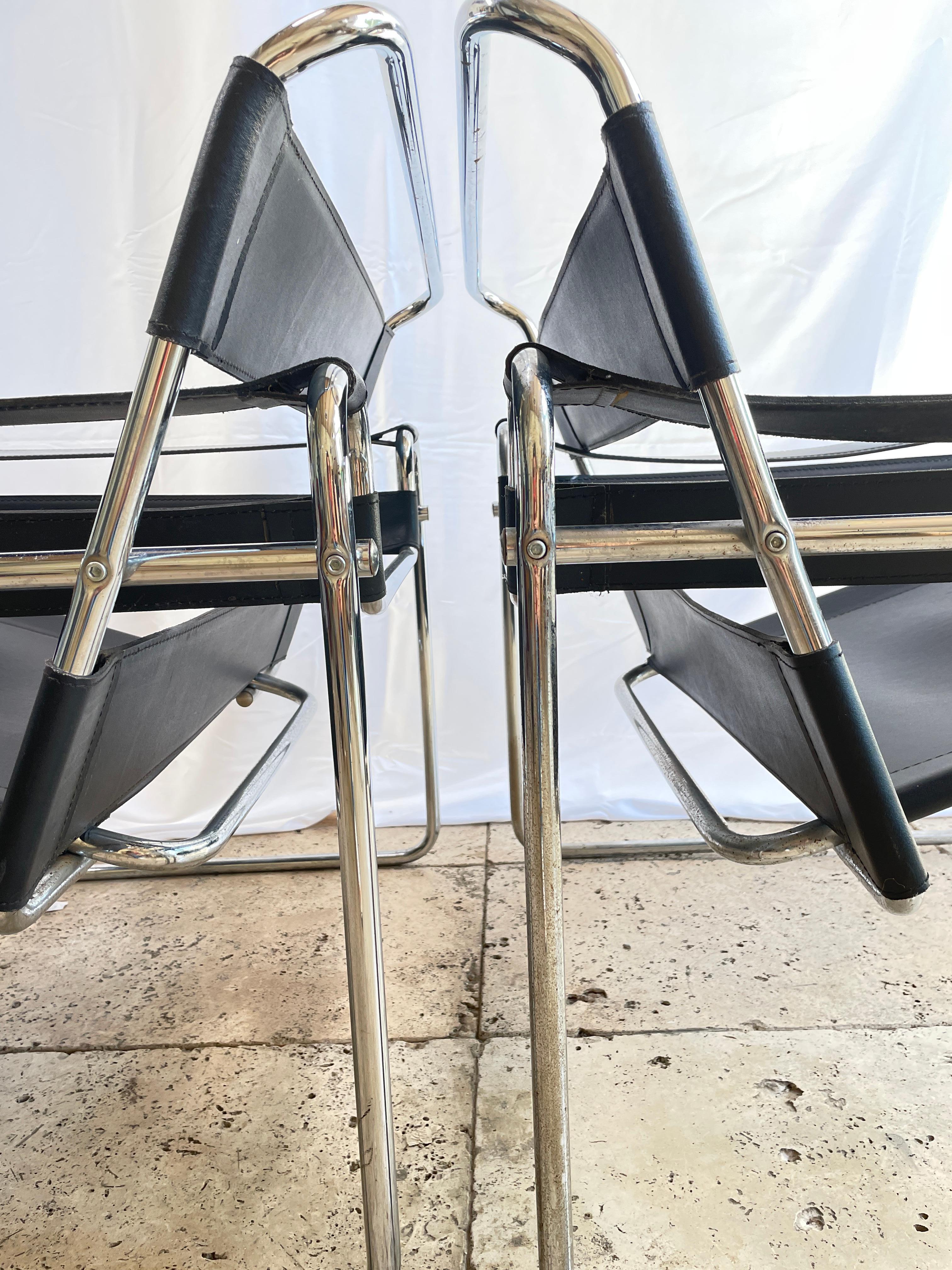 Steel Set of Iconic Wassily Chair by Marcel Breuer