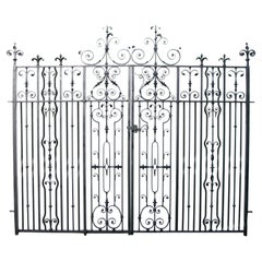 Set of Impressive Antique Georgian Wrought Iron Side Gates