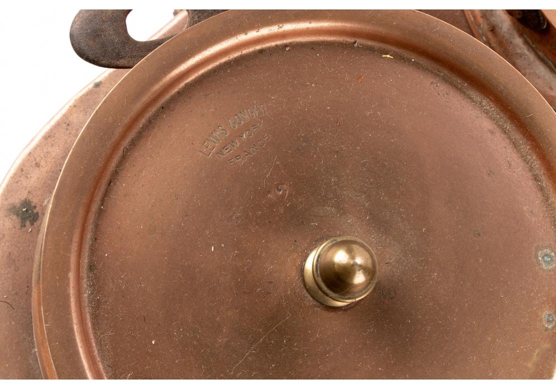 Set of Industrial Era Lewis Conger 'New York/France' Copper Pots in Boiler 4