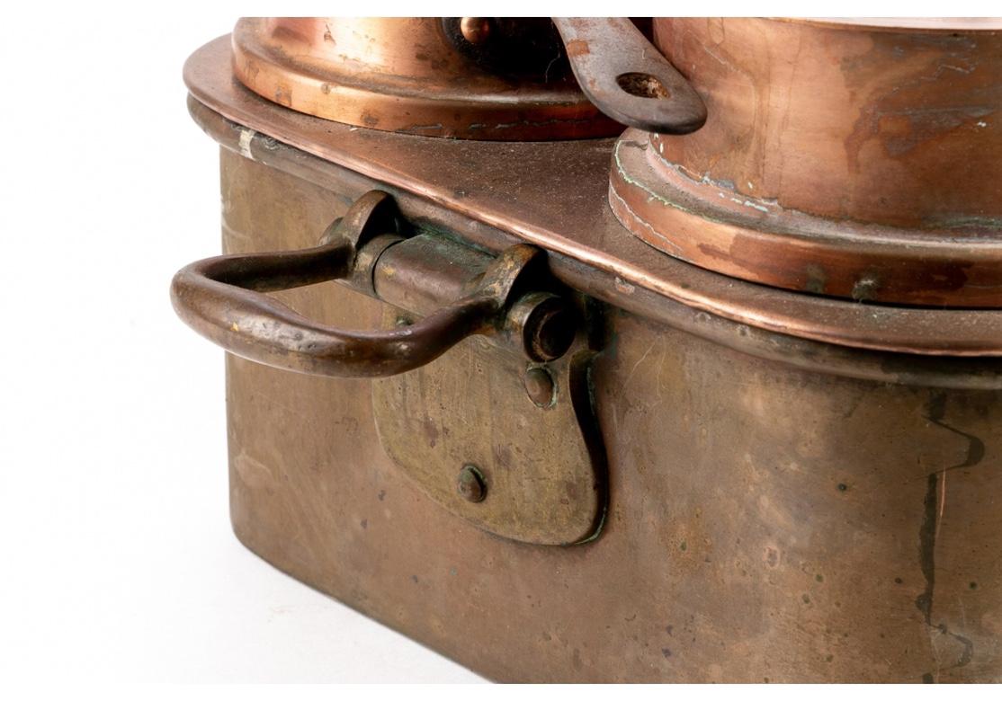 antique copper boiler with lid