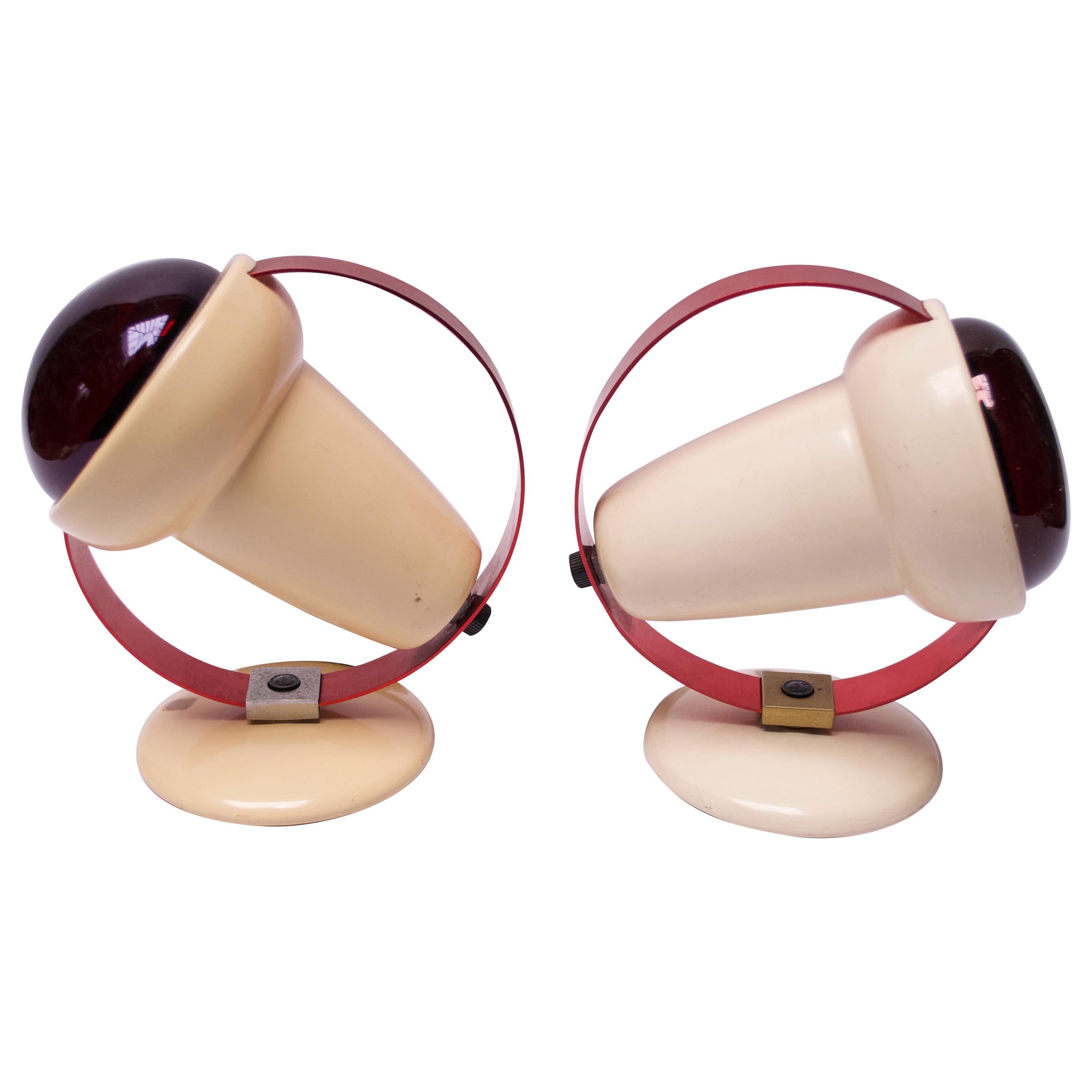 Set of "Infraphil" Heat Lamps / Sconces by Charlotte Perriand for Philips