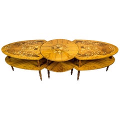 Set of Intarsiated Tables from the 1970s