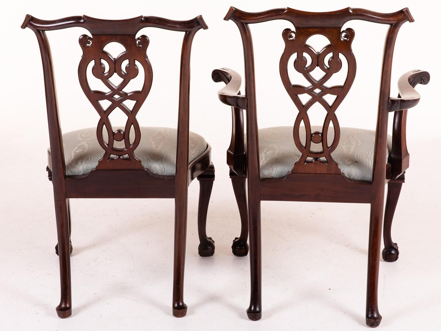 English Set of Irish Georgian Dining Chairs