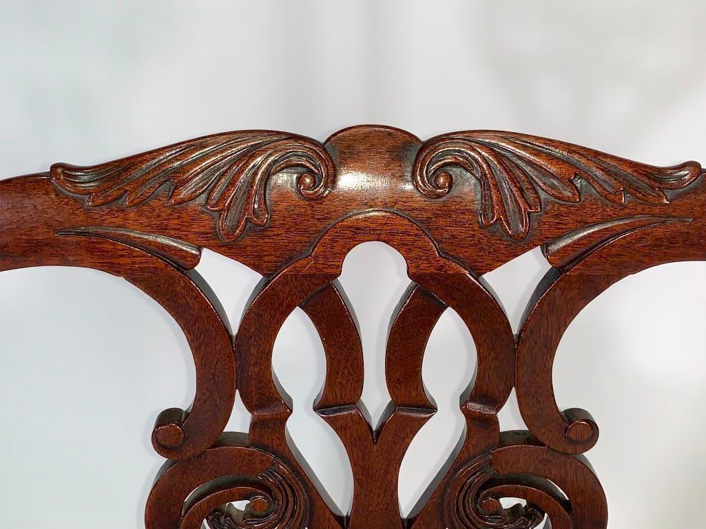 Carved Set of Period 18th c. Irish Dining Chairs For Sale