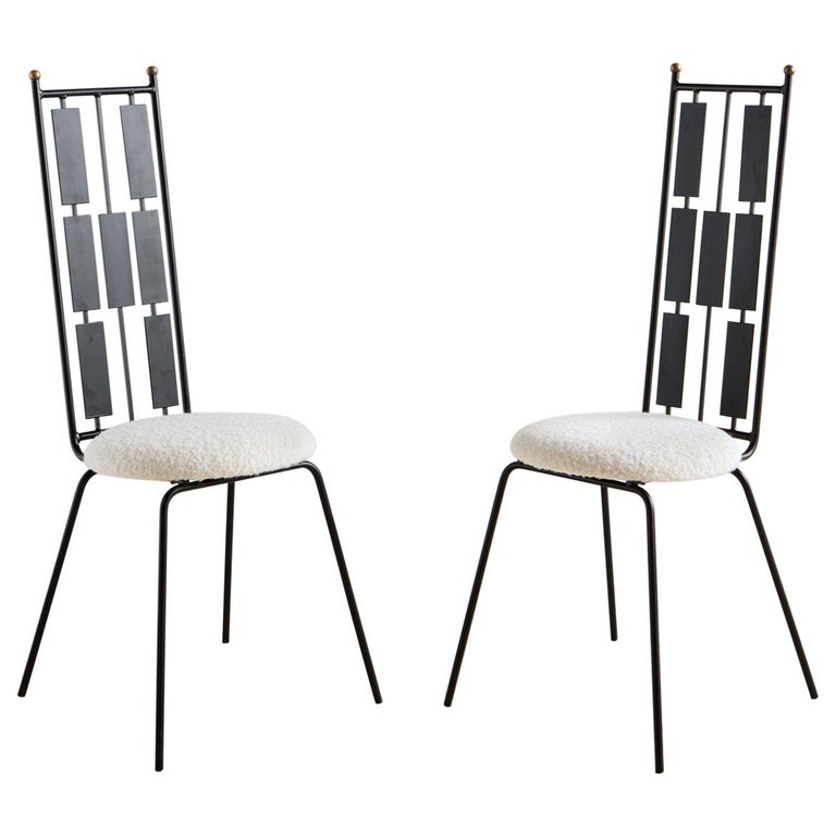 Set of Iron Accent Chairs at 1stDibs