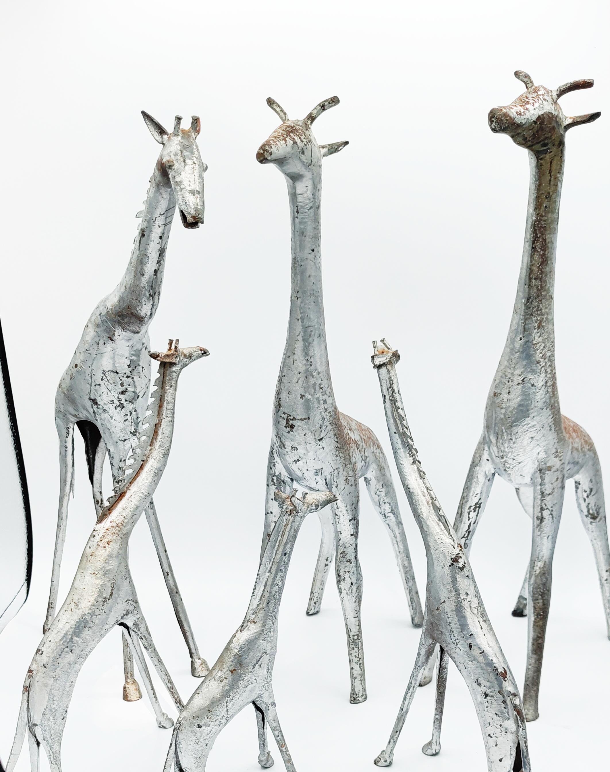 20th Century Set of Iron Family Giraffe, Spain 1960s For Sale