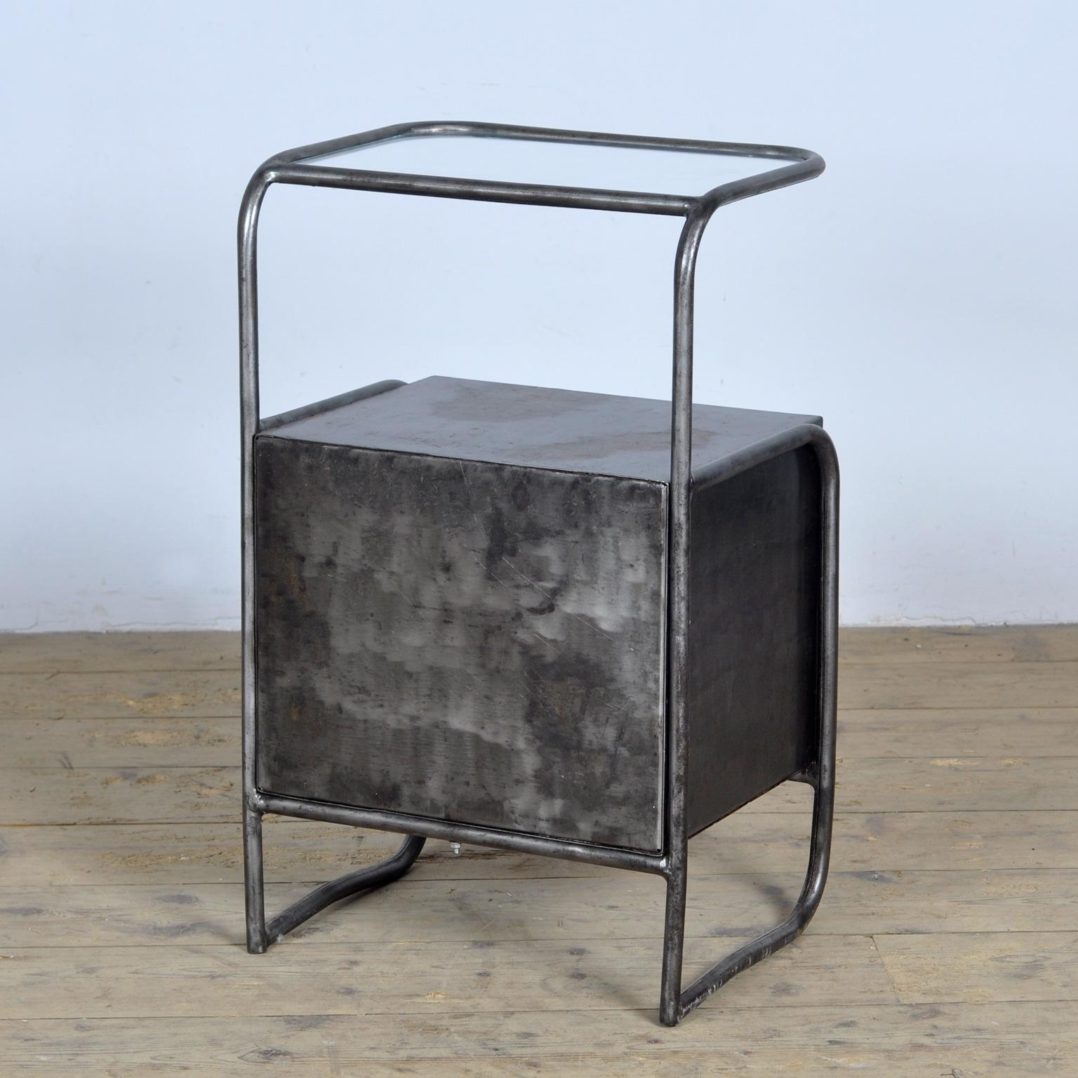 Mid-20th Century Set Of Iron Nightstands, Circa 1950 For Sale