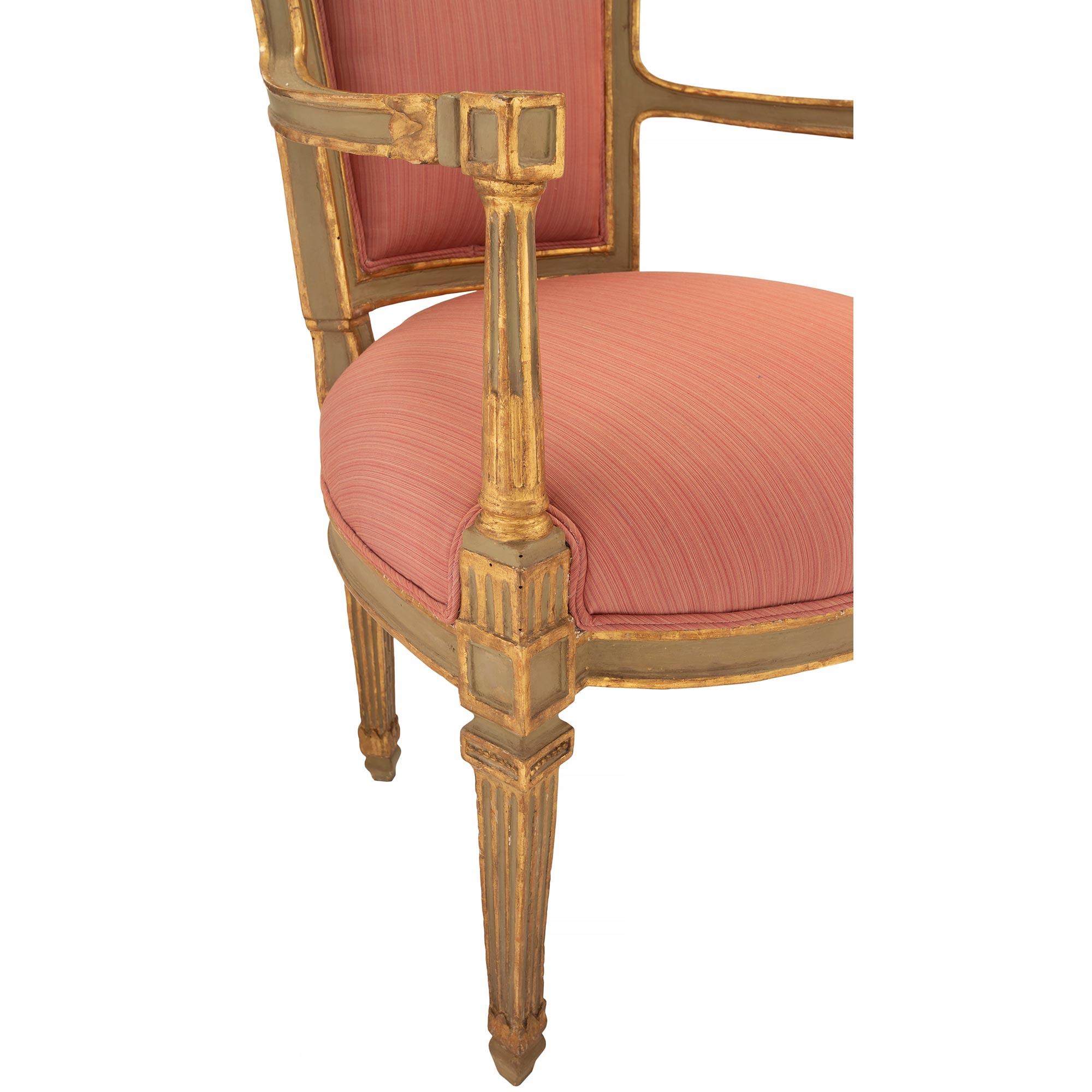 Set of Italian 18th Century Louis XVI Period Armchairs For Sale 5