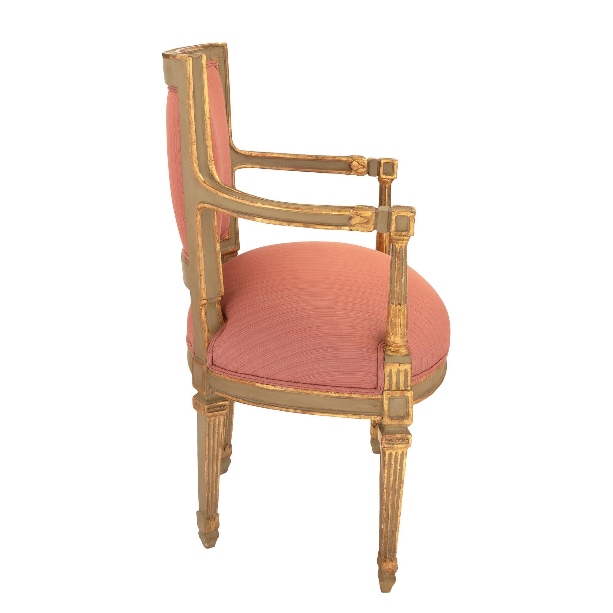 18th Century and Earlier Set of Italian 18th Century Louis XVI Period Armchairs For Sale