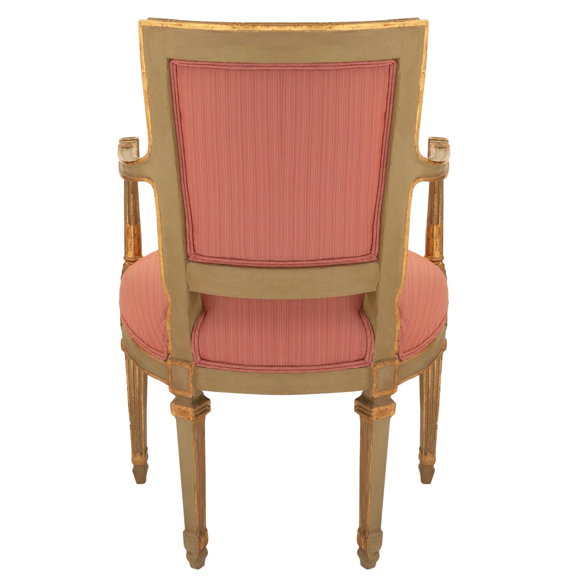 Bois Ensemble de fauteuils italiens d'époque Louis XVI du 18ème siècle en vente