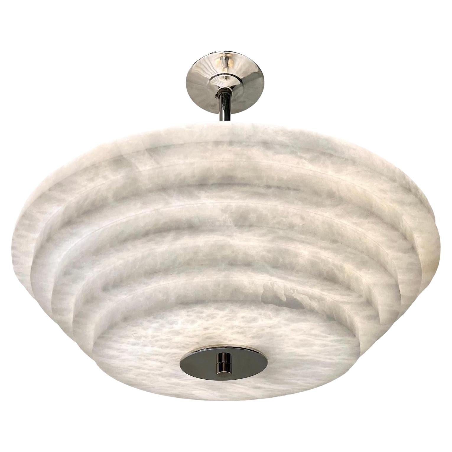 Set of Italian Alabaster Light Fixtures, Sold Individually For Sale
