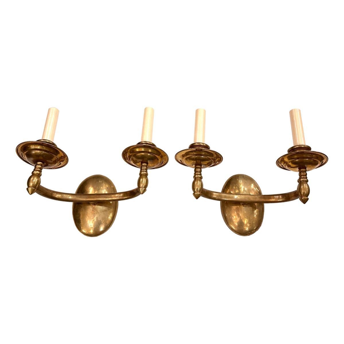 Set of Italian Art Deco Style Sconces, Sold per Pair In Good Condition For Sale In New York, NY