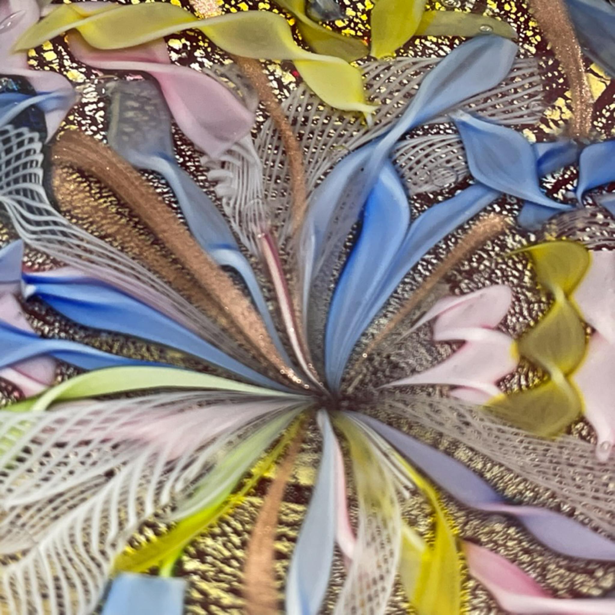 Ensemble de vase et cendrier italien AVEM Millefiori Flower Art Glass, années 1970 en vente 4