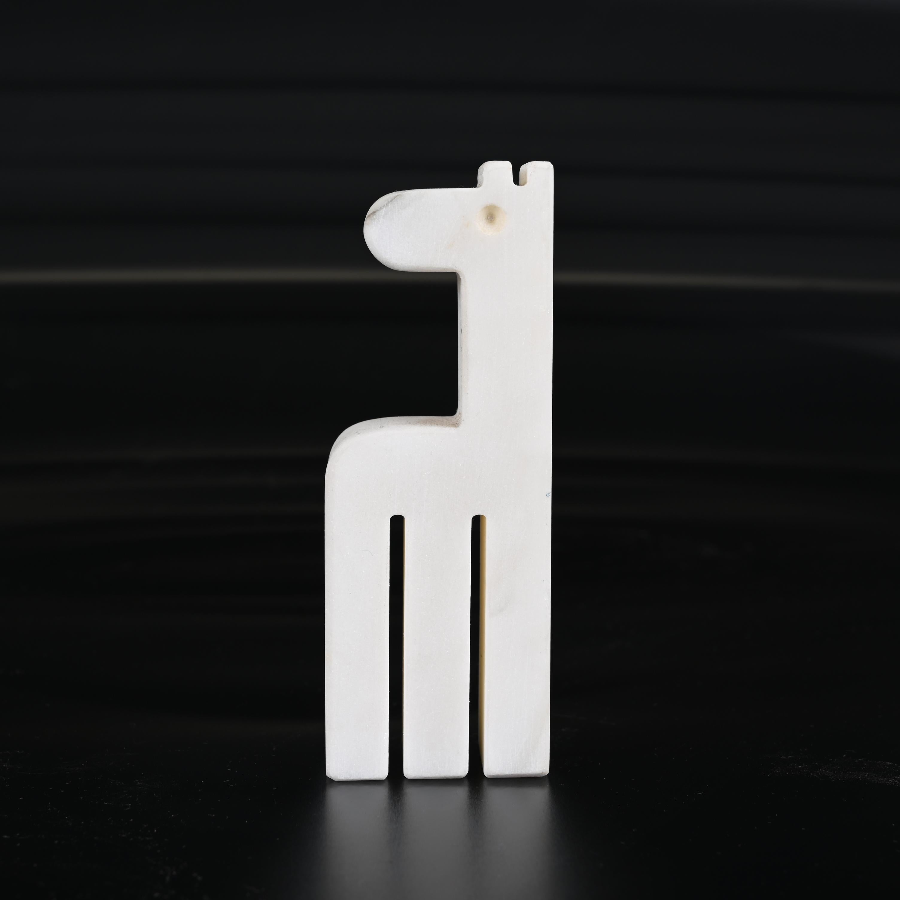 Set of Fratelli Mannelli Italian White Carrara Marble Animals Sculptures, 1970s For Sale 3