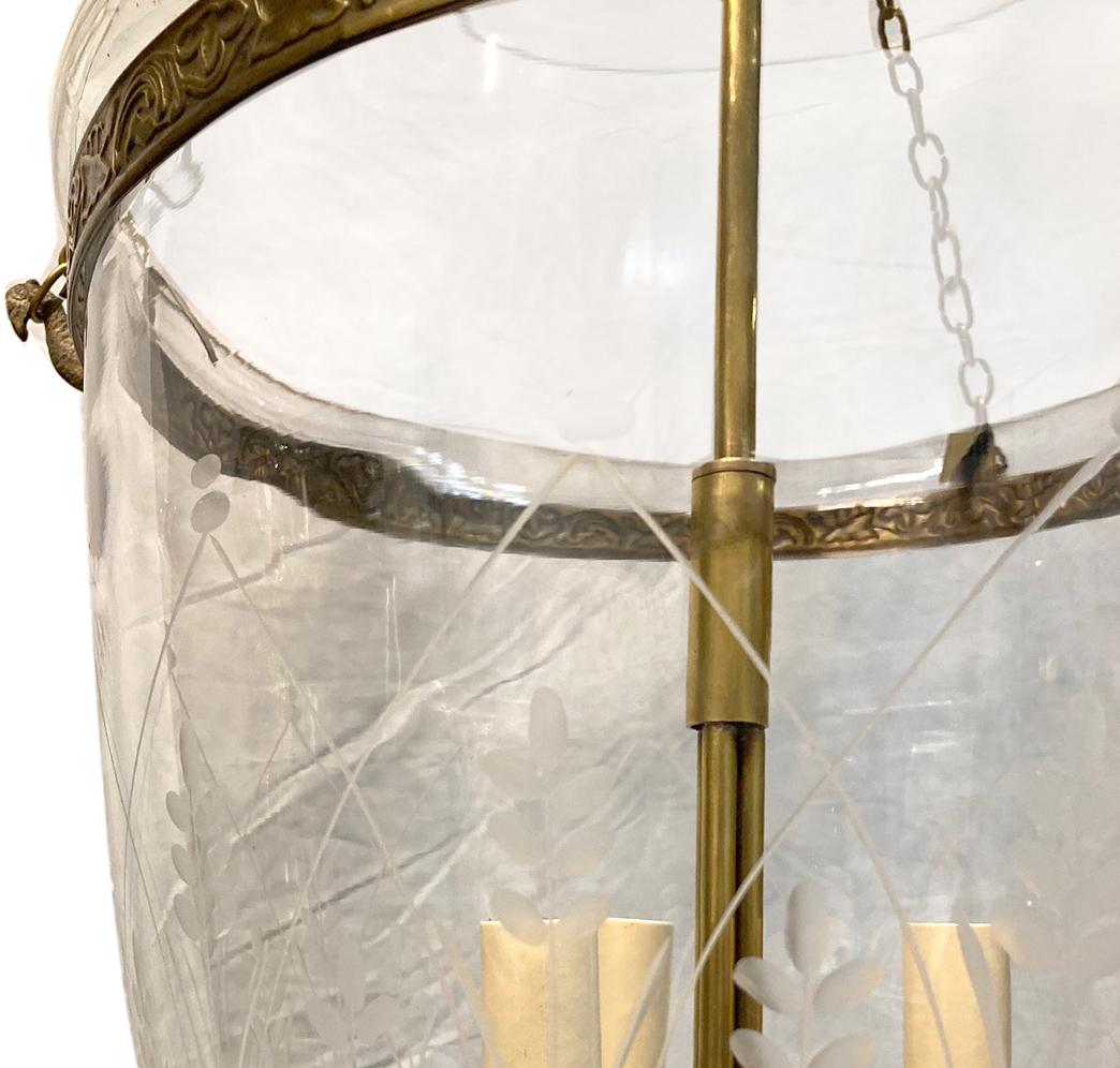 Mid-20th Century Set of Italian Etched Lanterns For Sale