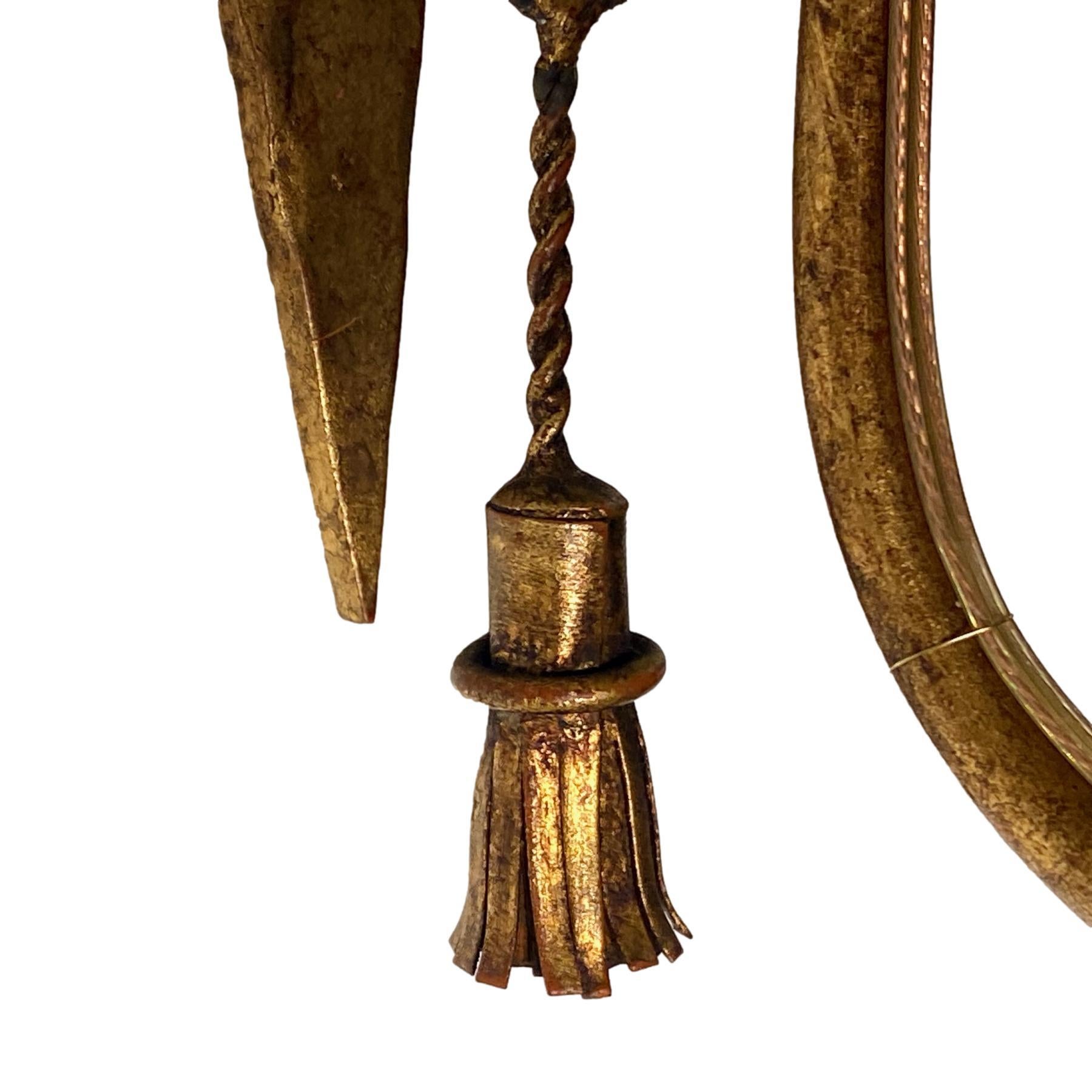 Dorato Set di applique italiane in metallo dorato, vendute a coppia in vendita
