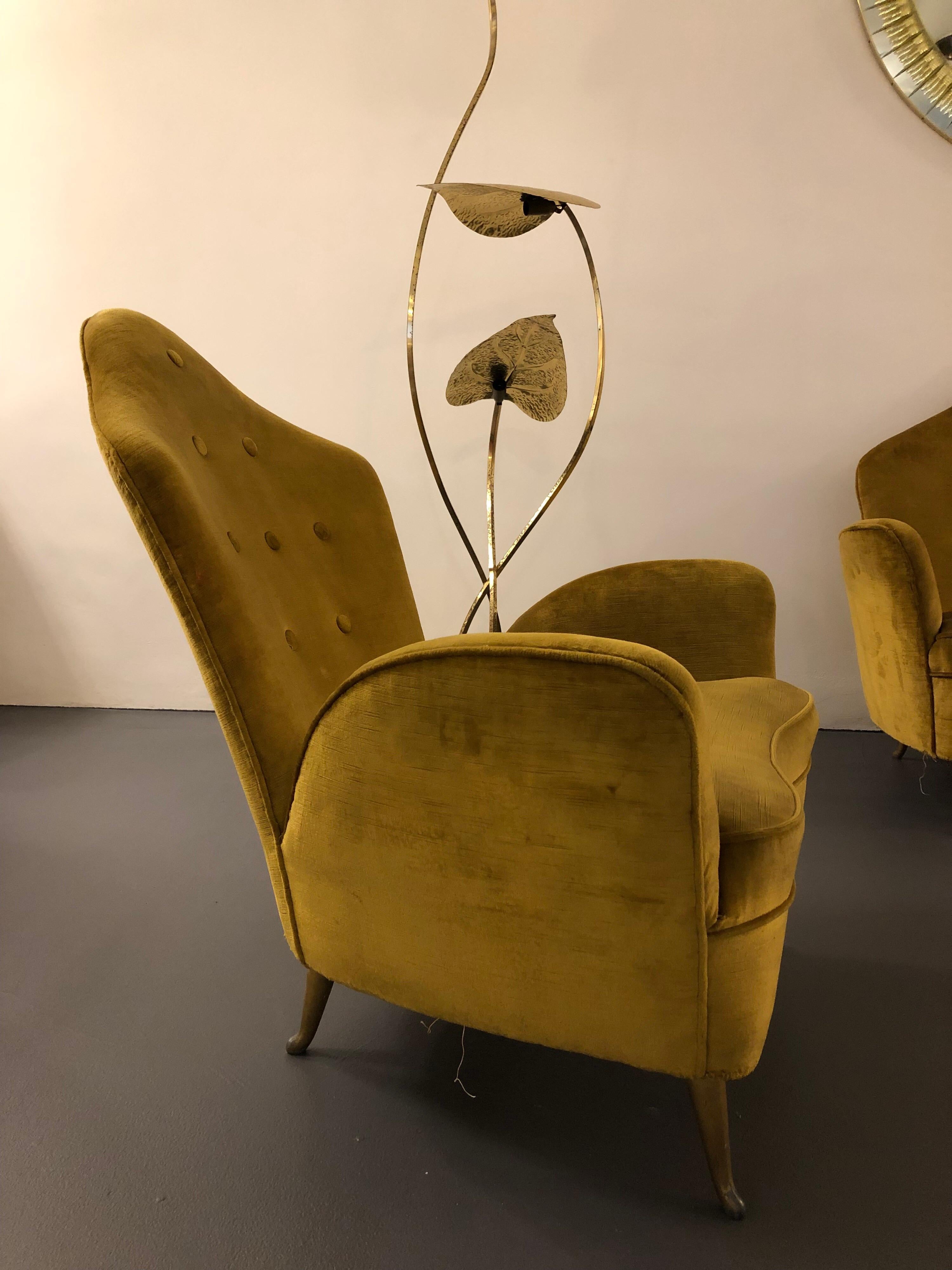 Set of Italian Midcentury Sofa and Armchairs by Isa Bergamo, 1950s For Sale 4