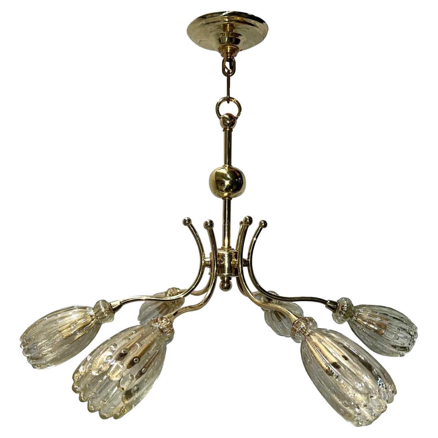 Set of Italian Moderne Chandeliers, Sold Individually For Sale