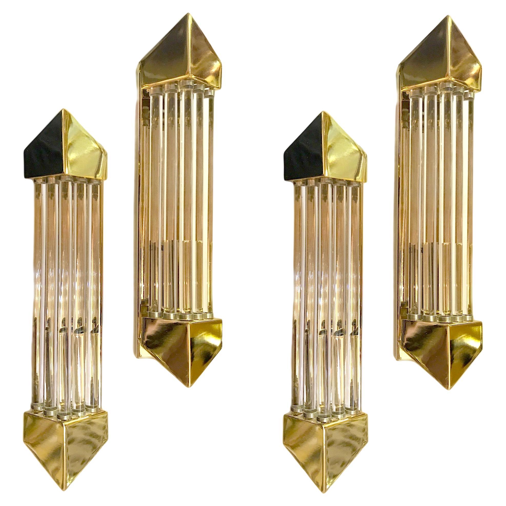Set of Italian Moderne Sconces, Sold in Pairs For Sale