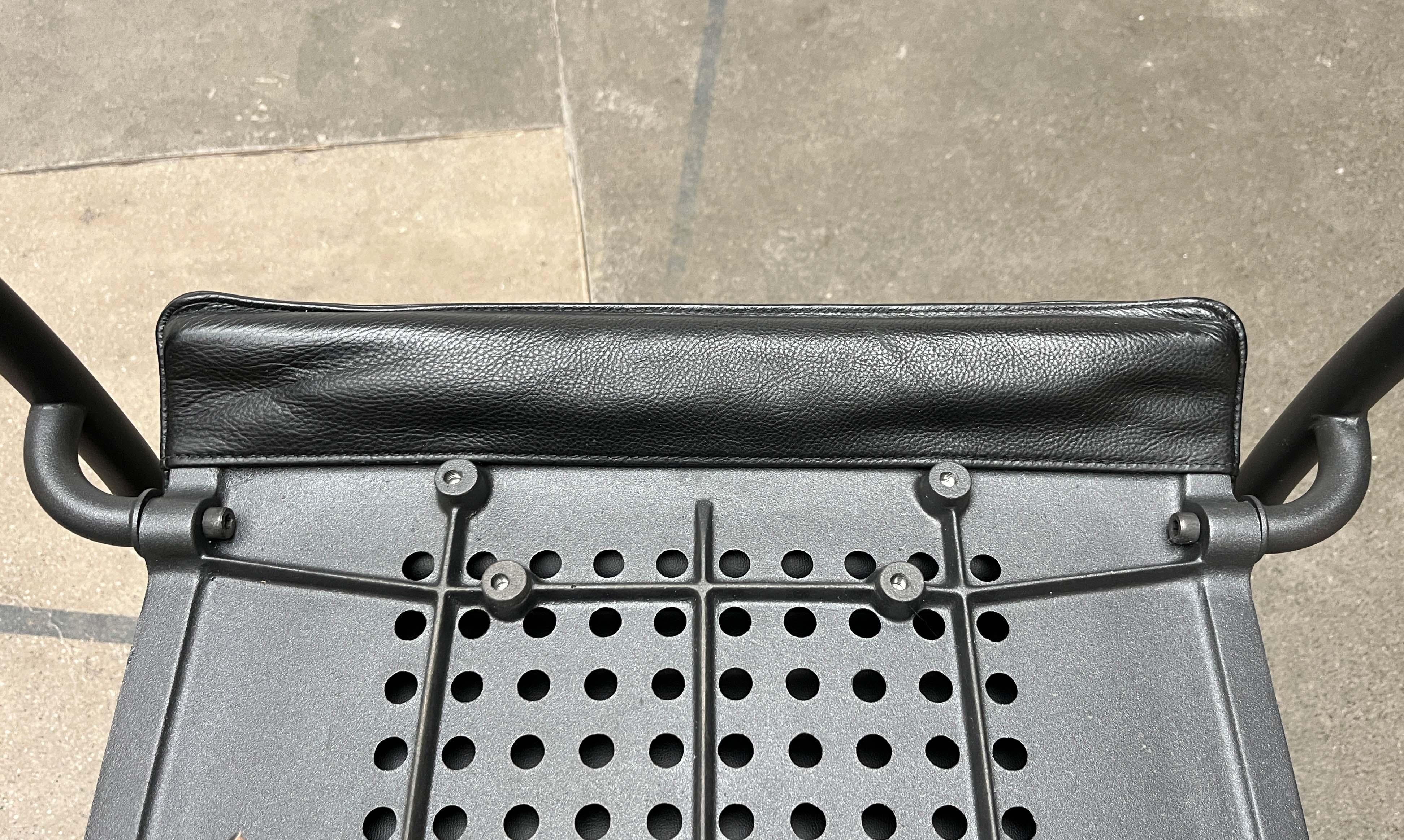 Set of Italian Postmodern Cantilevered Canasta Armchairs from Heron Parigi 1980s For Sale 11