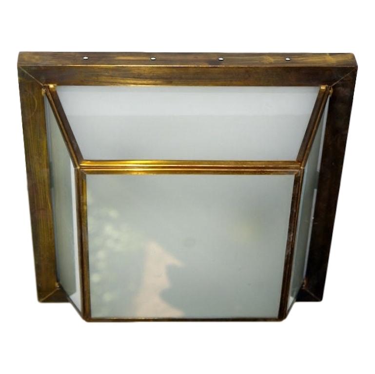 Mid-20th Century Set of Italian Square Flushmounted Lights, Sold Individually For Sale