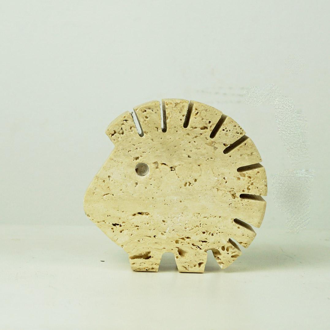 Set of Italian Travertine Animal Sculptures by Enzo Mari for Fratelli Manelli 5