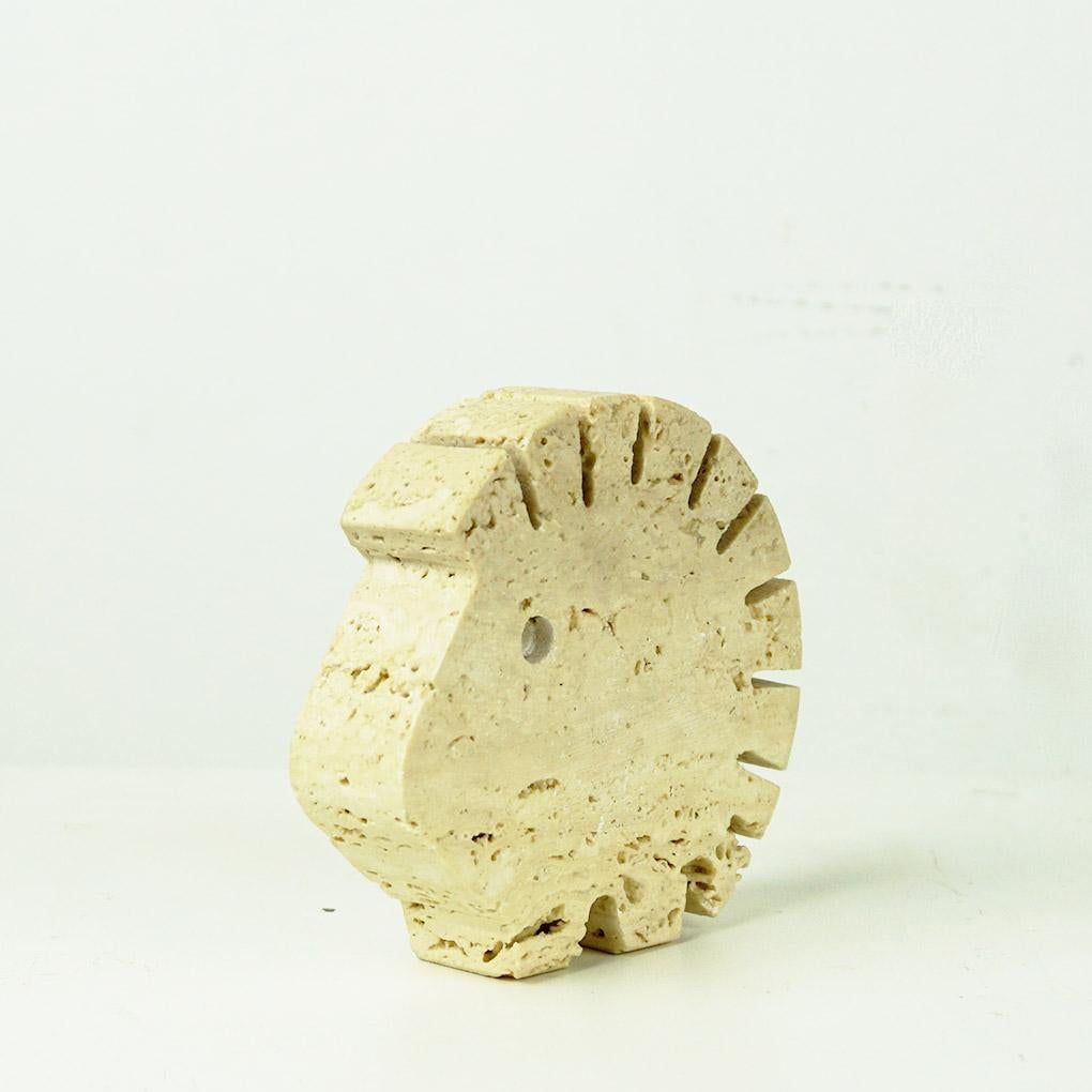 Set of Italian Travertine Animal Sculptures by Enzo Mari for Fratelli Manelli 6