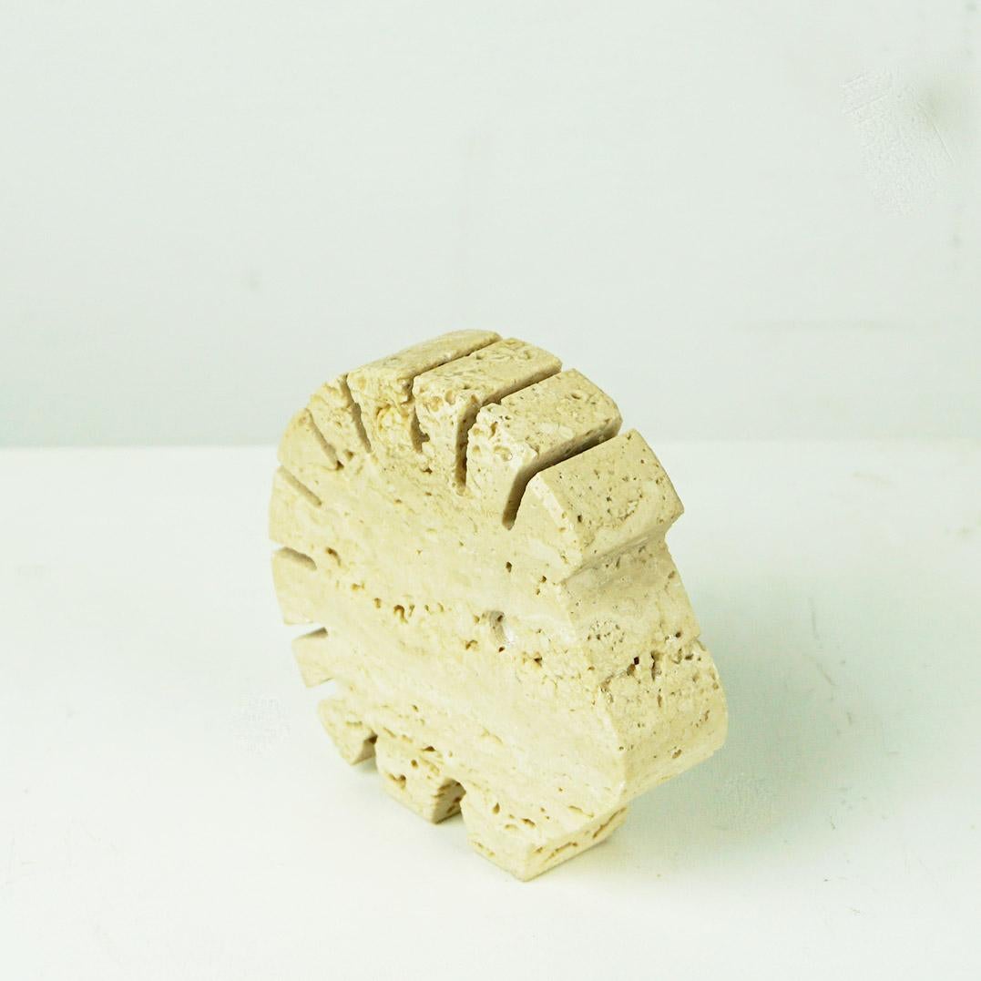 Set of Italian Travertine Animal Sculptures by Enzo Mari for Fratelli Manelli 7