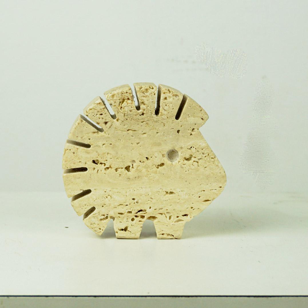 Set of Italian Travertine Animal Sculptures by Enzo Mari for Fratelli Manelli 8