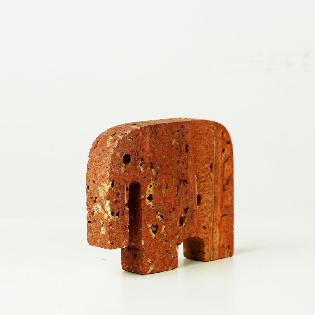 Set of Italian Travertine Animal Sculptures by Enzo Mari for Fratelli Manelli In Good Condition In Vienna, AT