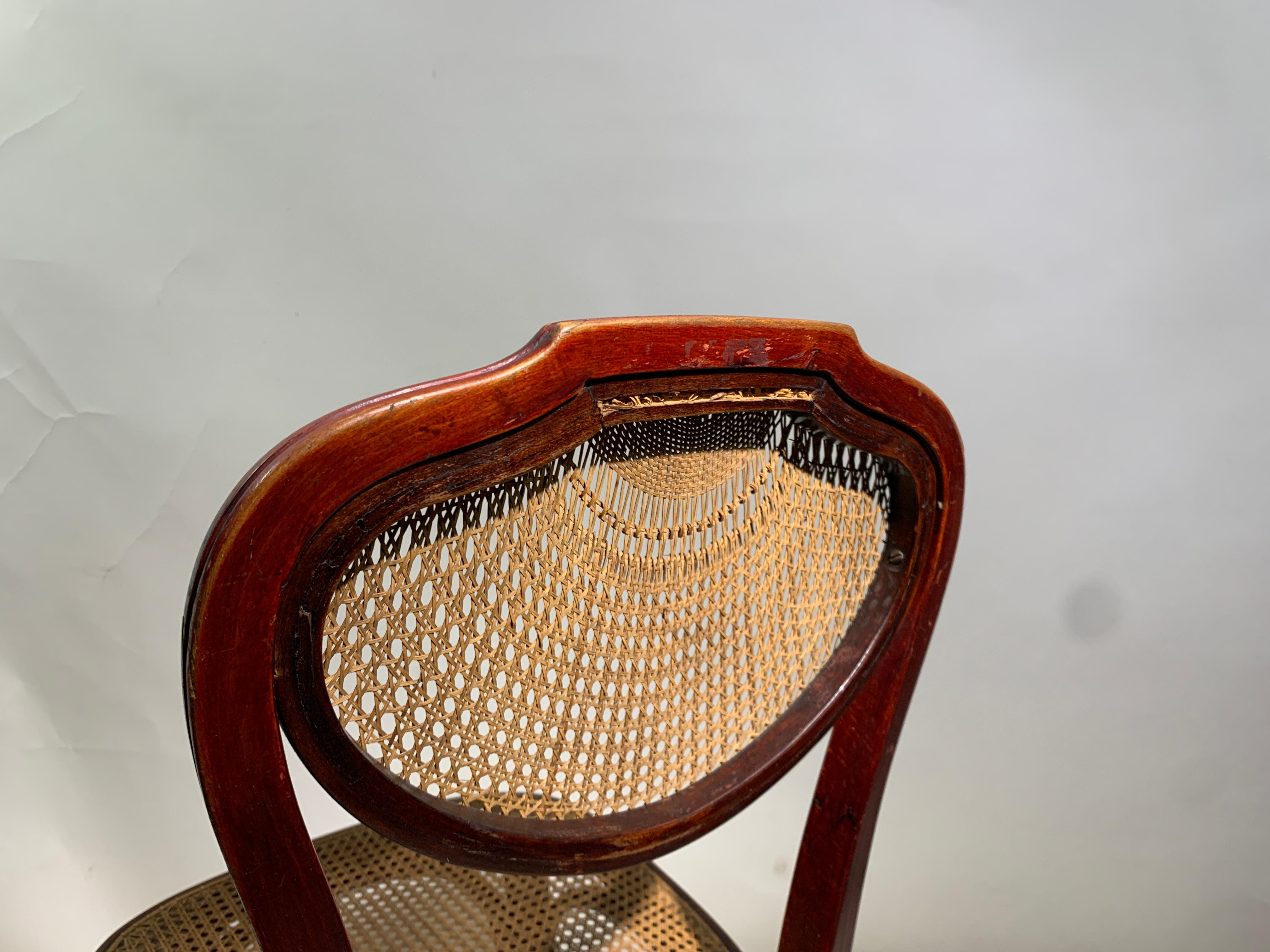 Set of J. & J. Kohn Bentwood/Rattan Bench and 2Chairs, Labeled, Circa 1900 For Sale 13