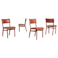 Vintage Set of Jacques Adnet Chairs