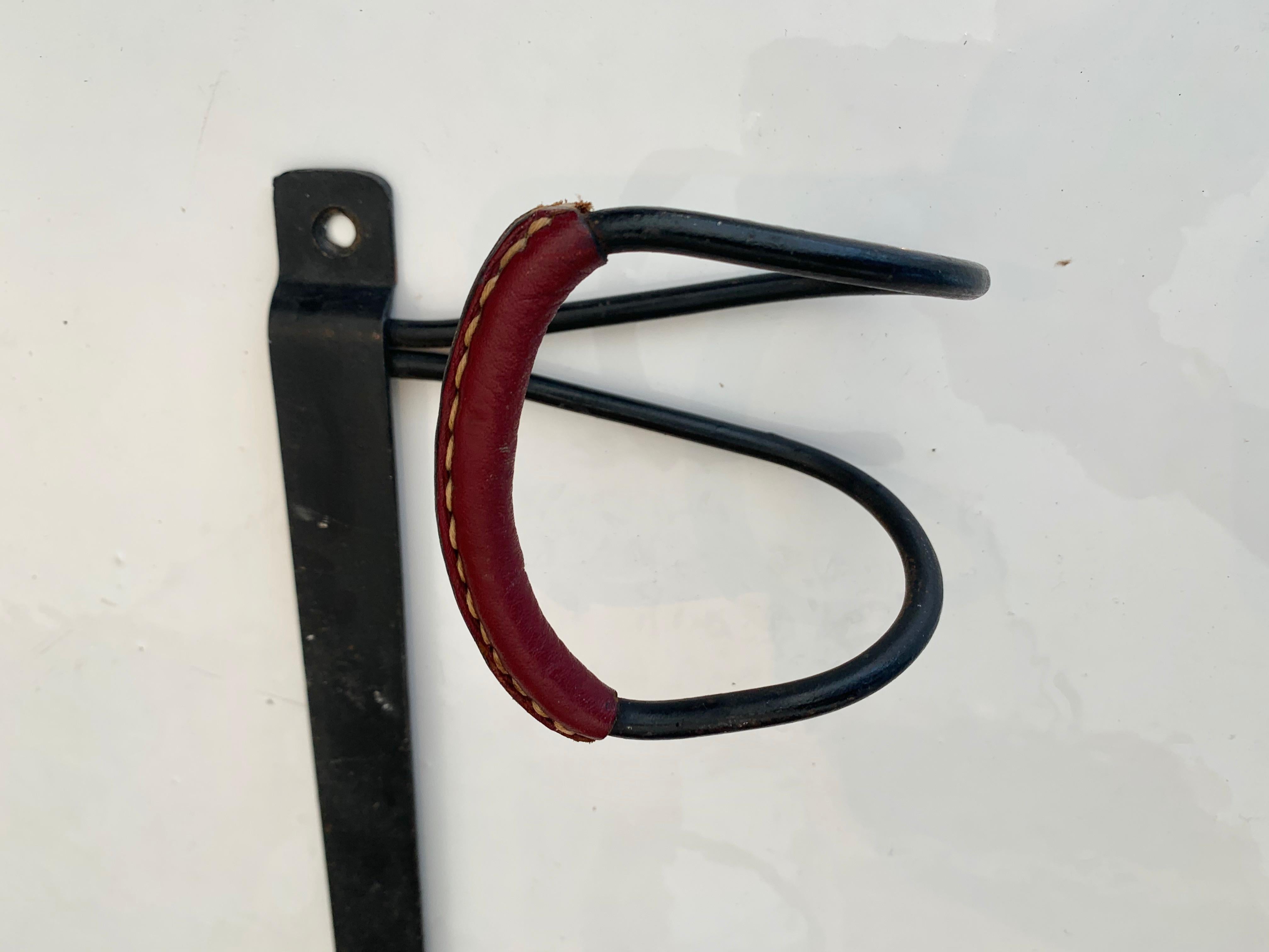 Set of Jacques Adnet Leather Hooks 1
