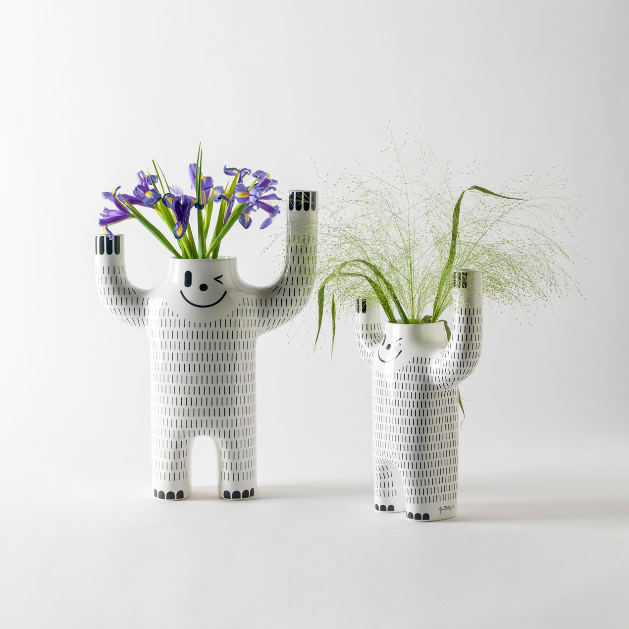 Modern Set of Jaime Hayon Contemporary Glazed Happy Susto Vases