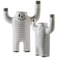 Set of Jaime Hayon Contemporary Glazed Happy Susto Vases