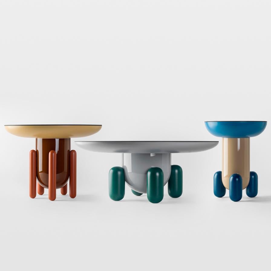 Lacquered Set of Jaime Hayon Multi-Color, 2 Explorer Tables by Bd Barcelona